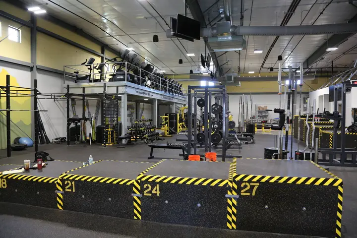 Plyometric boxes and squat racks