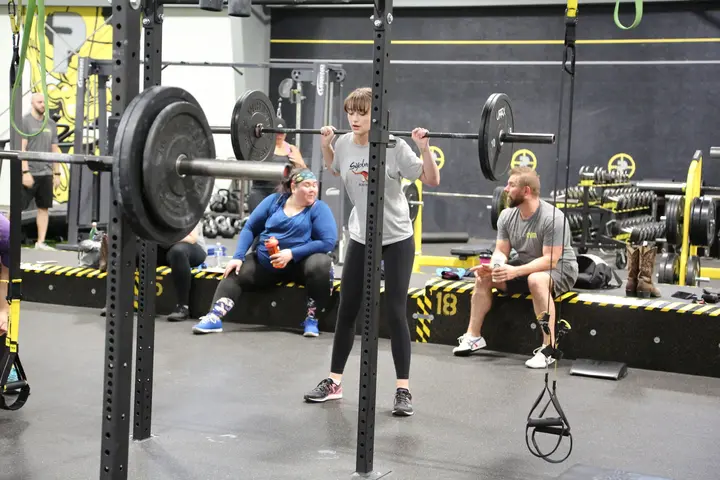Small group session at the rig